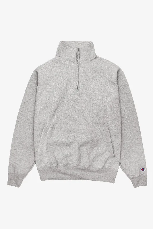 Champion - 9oz Quarter Zip - Grey Heather