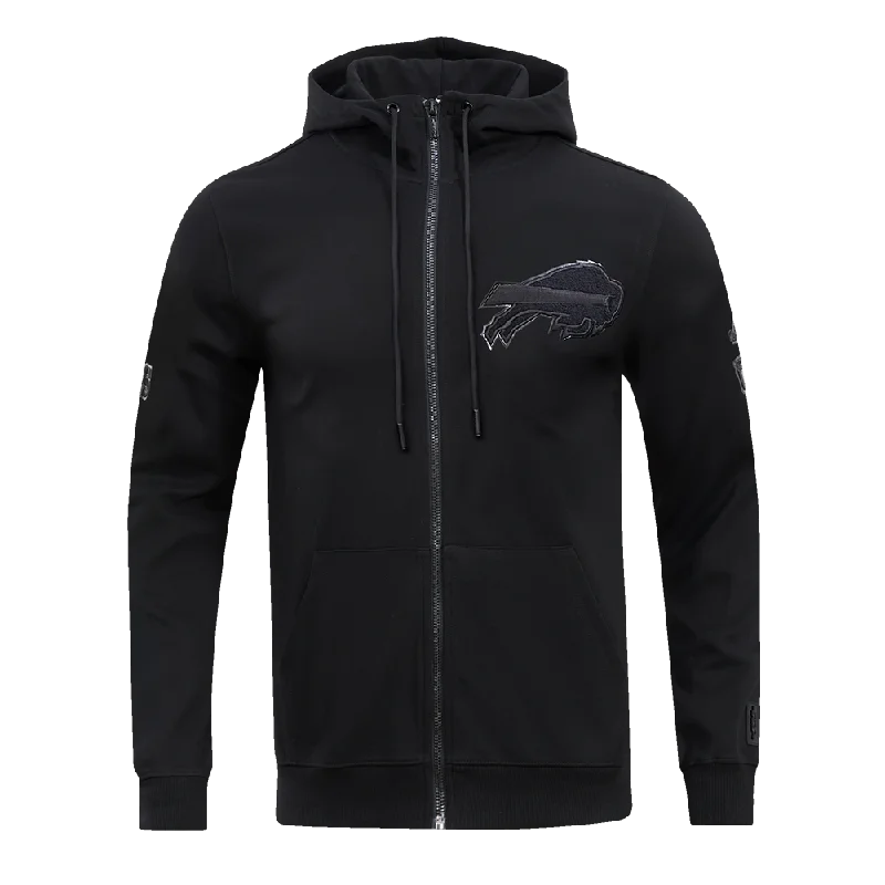 NFL BUFFALO BILLS TRIPLE BLACK FZ HOODIE (TRIPLE BLACK)