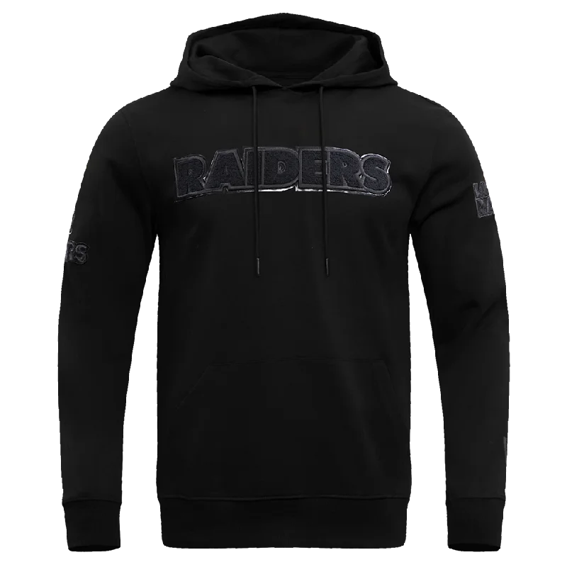 NFL LAS VEGAS RAIDERS TRIPLE BLACK MEN'S PO HOODIE (TRIPLE BLACK)