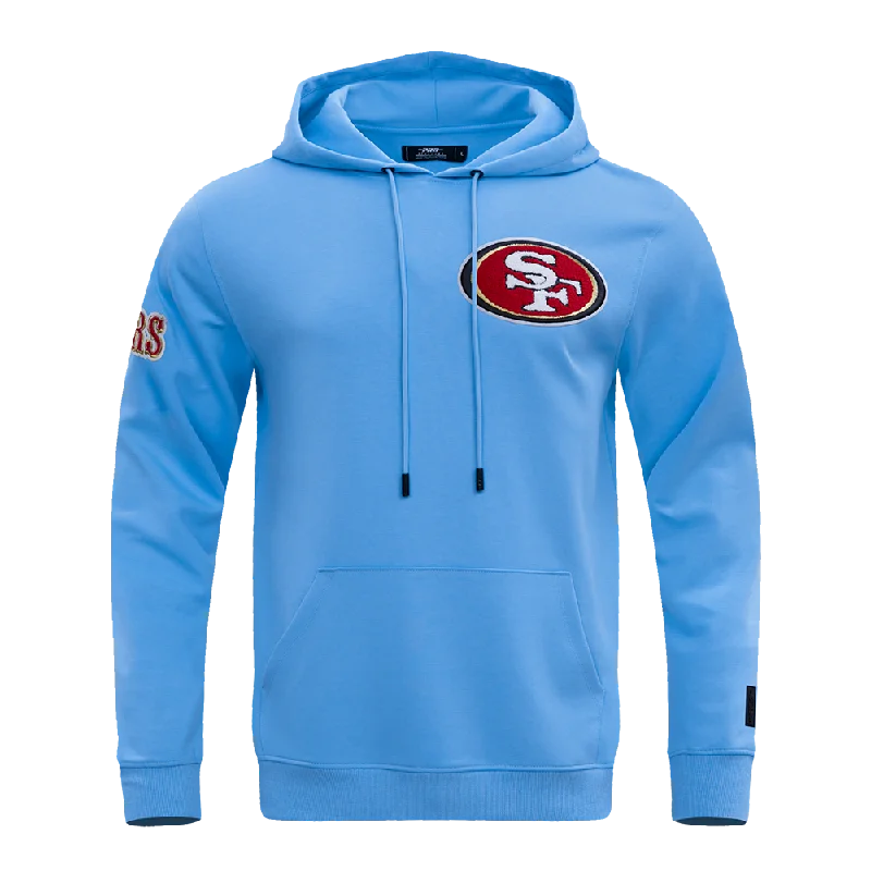 NFL SAN FRANCISCO 49ERS CLASSIC CHENILLE DK PO HOODIE (UNIVERSITY BLUE)