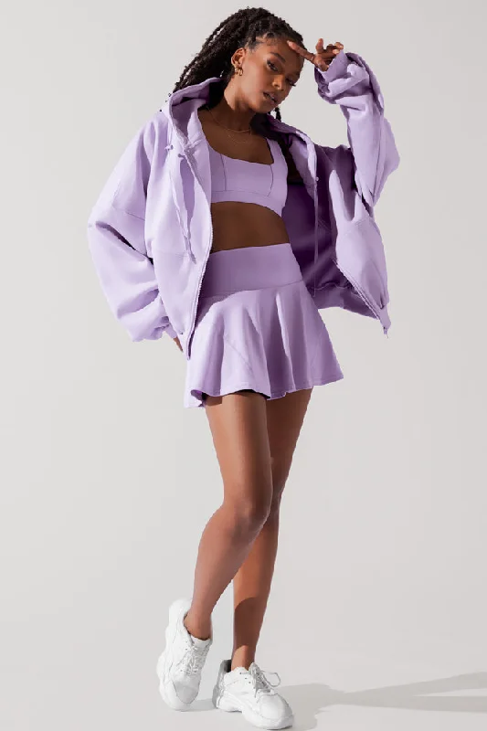 Zip Cloud Hoodie - Digital Lavender