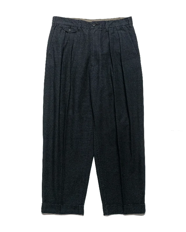 Beams Plus Lost & Found 2Pleats Cotton Ripstop Black