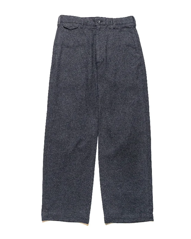 Engineered Garments Officer Pant Charcoal CP Brushed Cloth