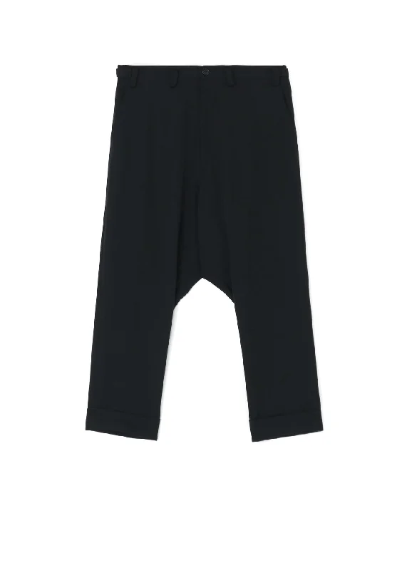 GABARDINE DROP CROTCH PANTS