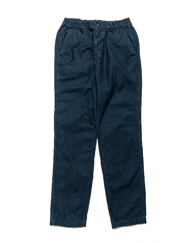 Sage de Cret Cotton/Linen Back Satin Tapered Pants Navy