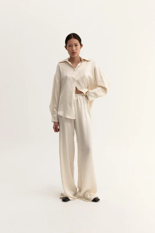 SILK PANT - CREAM