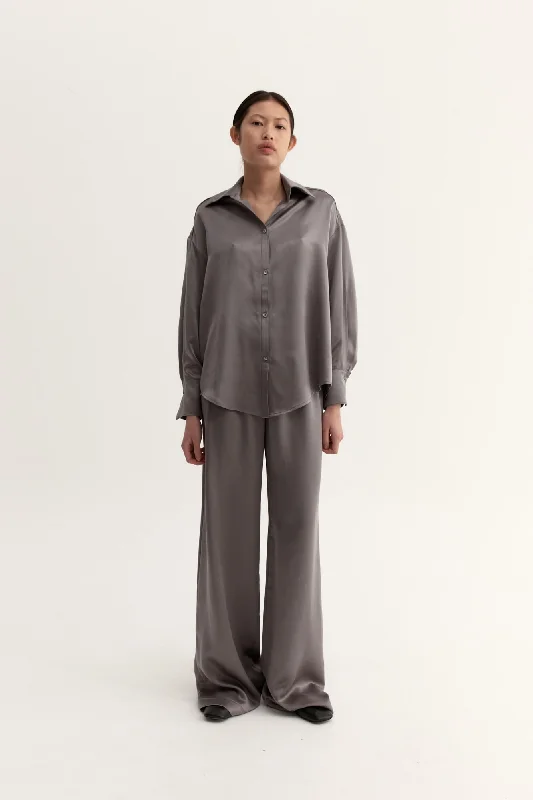 SILK PANT - SLATE