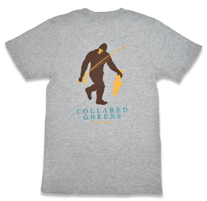 Deep Woods Angler: Short Sleeve T-Shirt - Gray