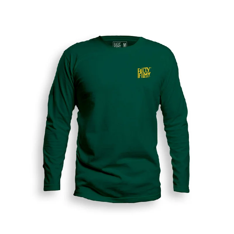 FF Yellow Logo Green Full Sleeve T-Shirt (Left Pocket)