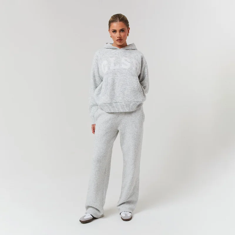 Knit Tracksuit | Light Grey Marl