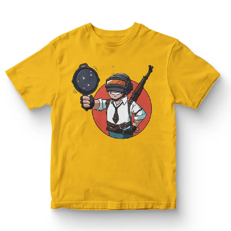 Pan of PUBG Kids T-Shirt