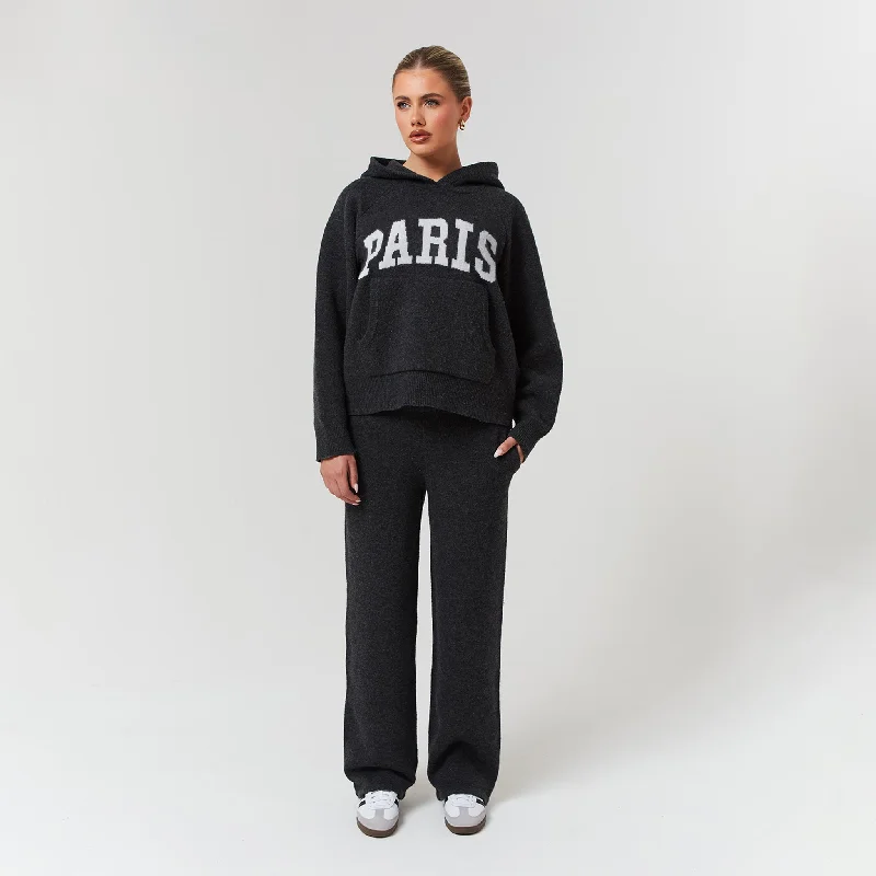 Paris Knit Tracksuit | Charcoal Marl