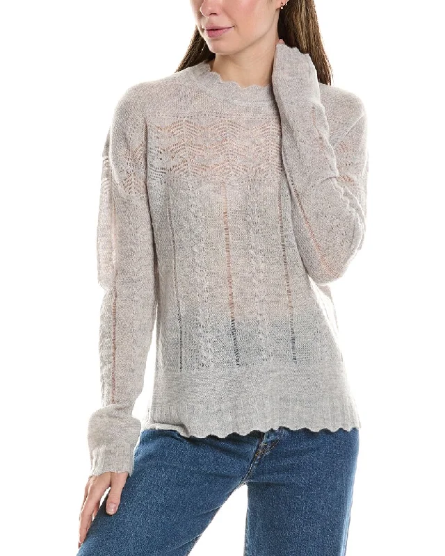 InCashmere Pointelle Cashmere Sweater