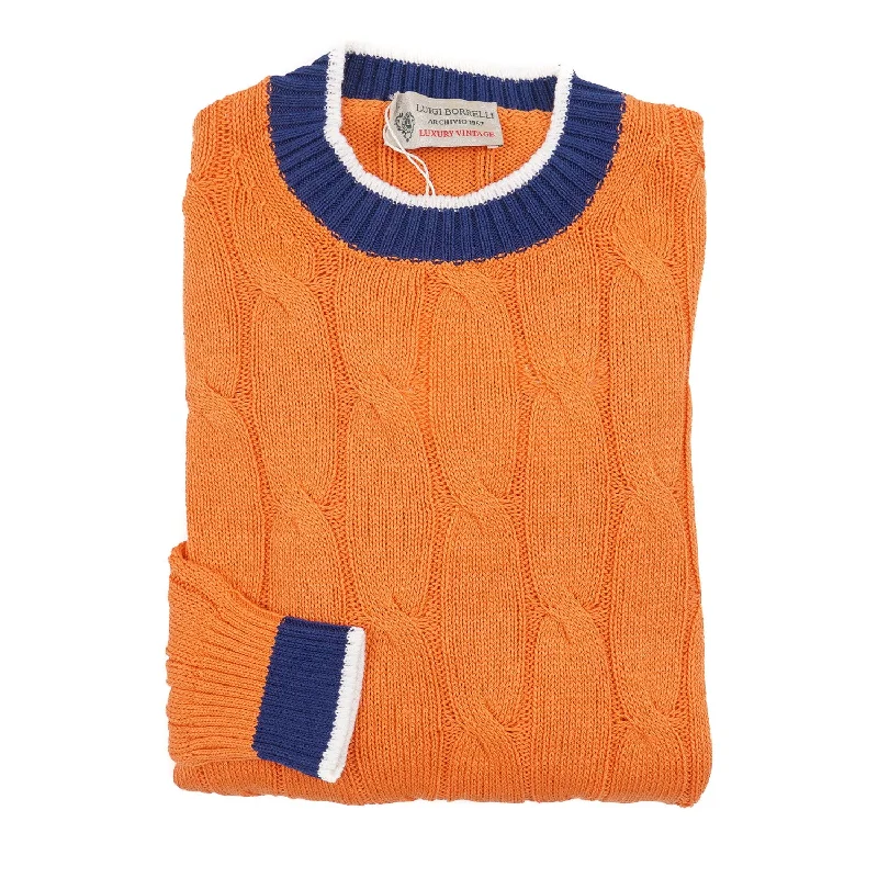 Luigi Borrelli Cable Knit Cotton Sweater