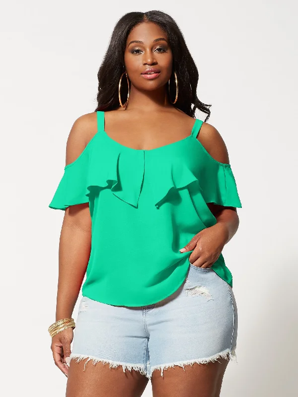 Chandra Cold-Shoulder Top