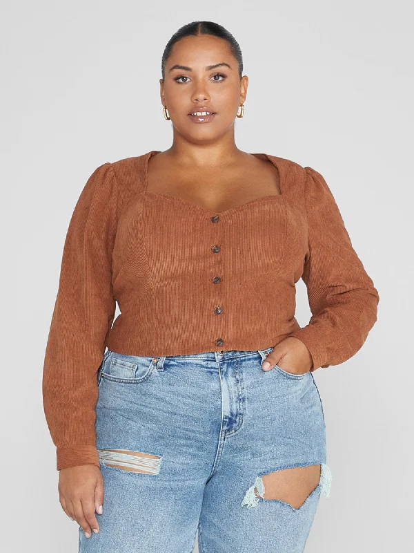 Yolanda Button-Down Corduroy Shirt