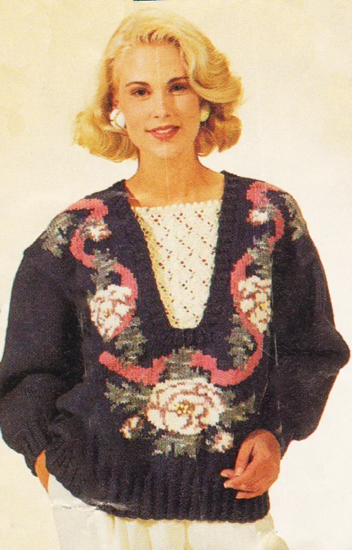 Ribbons And Roses Sweater Pattern