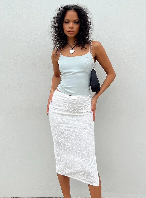 Cuatro Midi Skirt White