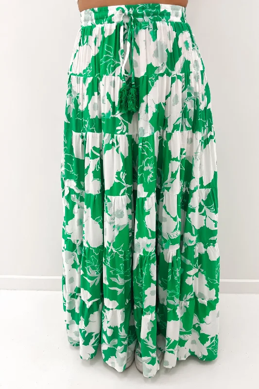 Lyrah Maxi Skirt Green