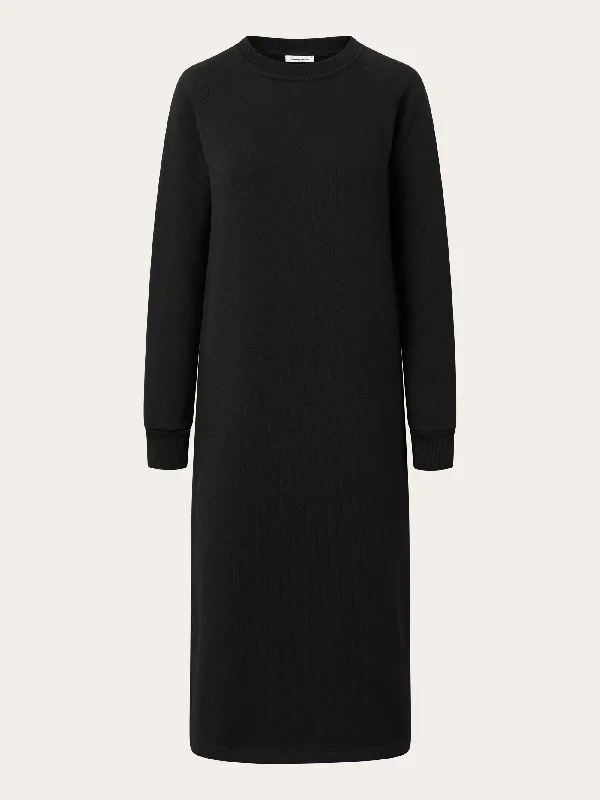 Twill sweat dress - Black Jet